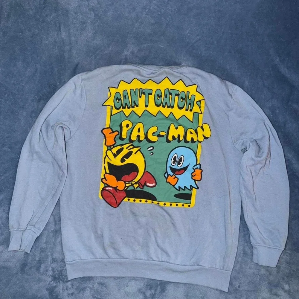 Pac Man blue sweatshirt Size m